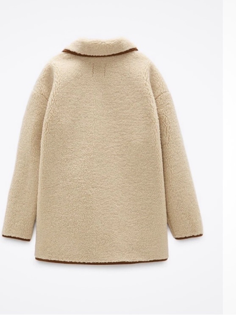 ZARA Cream Faux Shearling
Button Teddy with Brown Suade Lining - Picture 3 of 4